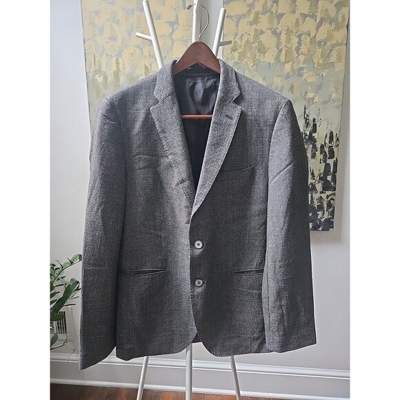 HUGO BOSS Men’s Super 120  DRAGO Blazer Jacket Sportscoat 100% Virgin Wool 42 R - Picture 1 of 14